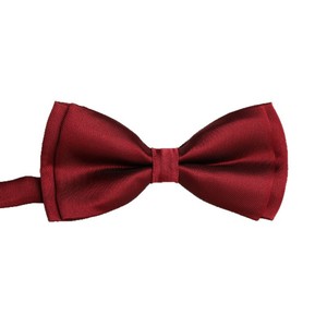 Papillon da Sposo Bordeaux a Doppio Strato in Jacquard di Poliestere Nero per Matrimonio Uomo Donna - Product Image 5