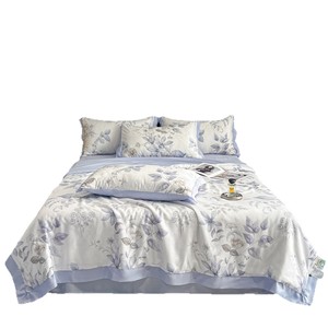 YALSH Tencel Summer Quilt <b>Set</b> 4 Pieces Cooling <b>Comforter</b> Lightweight Air Conditioning Quilt Machine Washable - Product Image 4
