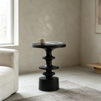 Table d'appoint sculpturale moderne en bois massif, décorative, sculptée à la main, durable, écologique, faite à la main, meubles de salon