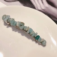 Q & Y – épingles à cheveux en métal pour femmes, Style Baroque, nouvelle coquille de pierre naturelle Za, Barrettes de cheveux en cristal en pierre naturelle faites à la main pour dames