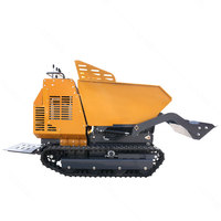 Mini-dumper Liondi à chenilles, à essence, auto-chargeur et auto-déchargeur, capacité de chargement 500 kg
