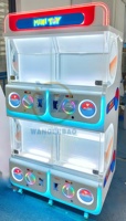 WANGERBAO Distributeur automatique de capsules Gacha Gachapon, machine de jeu d'arcade professionnelle personnalisable à 4 compartiments, à monnayeur