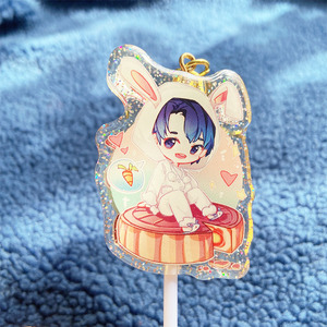 Hiện đại CNC cắt Techno tùy chỉnh Acrylic hoạt hình Acrylic Móc Chìa Khóa Shaker Keychain Mặt dây chuyền phổ biến thần tượng quyến rũ - Product Image 6