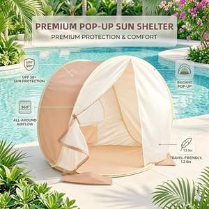 Carpa de Playa para Bebés, Protección UV, Refugio Solar Portátil, Ligero, de Fácil Montaje, Transpirable, Sombra para Niños al Aire Libre - Product Image 3