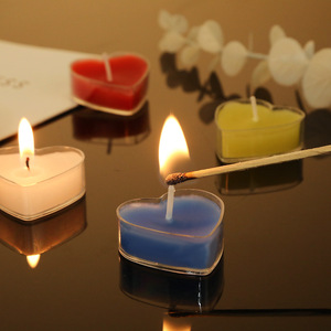 Bougies chauffe-plat parfumées en forme de cœur, colorées et aromatiques, pour dîner romantique, décoration de mariage ou de fête. - Product Image 2