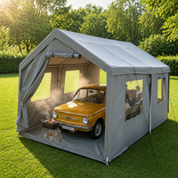 Tente de camping multifonctionnelle imperméable et coupe-vent, abri extérieur portable, tente de garage pour le stockage et le camping