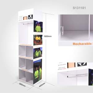 Étagère de supermarché en carton publicitaire, présentoir en carton pour vêtements et veste légère - Product Image 2