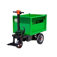 Triciclo de Carga Eléctrico de Plataforma de 500 kg de Alta Resistencia con Cuatro/Tres Ruedas, Económico, con Batería de Plomo-Ácido OEM para Herramientas
