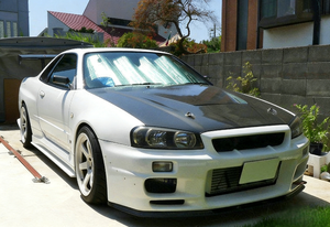 Nouvelles jupes latérales en fibre de carbone style HSM pour Nissan Skyline R34 GTR 1998-2002 - Installation par visage à visser, légères et durables - Product Image 3