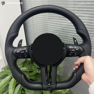 Volante Sportivo in Pelle Premium con <span class=keywords><strong>Logo</strong></span> Personalizzato per <span class=keywords><strong>BMW</strong></span> Serie F31 F32 F36 M3 F80 M4 F82 M5 F10 X5 F07 F20 F21 F22 F30 E90 F - Product Image 1