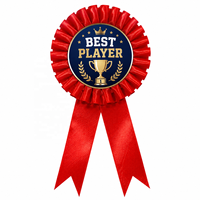 Op maat gemaakte Kerst digitale print rosette award lint badge 75 mm gepersonaliseerde metalen & plastic prijsmedaille voor feesten en evenementen