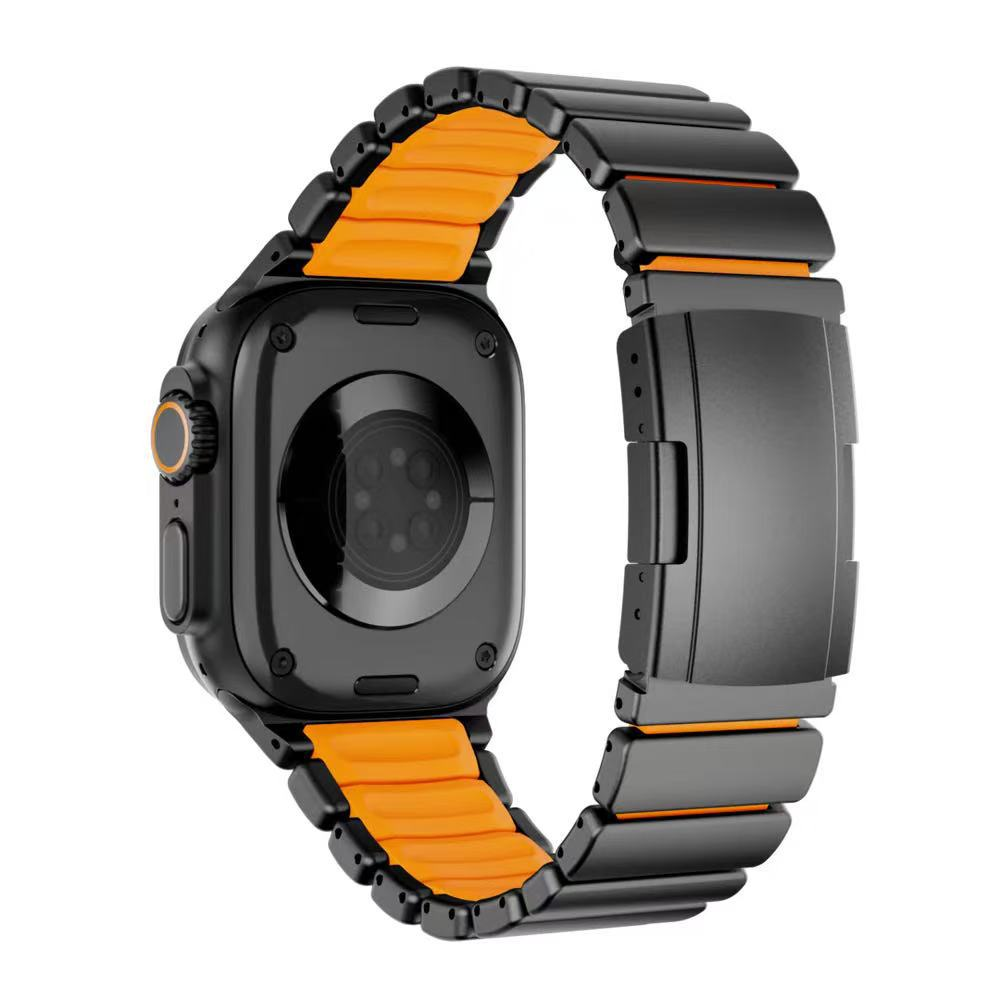 Black + Orange -Turtle-Back Buckle