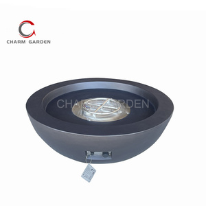 Brasero extérieur en béton gris sable DIA.42'' - Product Image 3