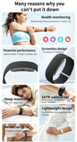 Bracelet intelligent sans écran HT51 de haute qualité, suivi du rythme cardiaque, SpO2, HRV, sommeil, stress, bien-être, longue autonomie, vente en gros