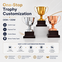Trofeo de Premio de Honor en Oro, Plata y Cobre para Competencias Deportivas con Logotipo Grabado Personalizado