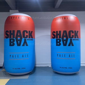Bouteille de bière gonflable LED personnalisée avec logo, lumière intégrée, impression intégrale, panneau publicitaire pour brasserie, bar, festival - Product Image 1