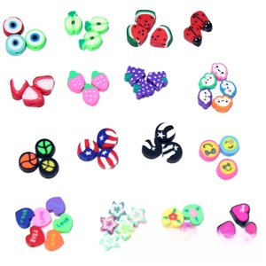 1000 pièces de perles en argile pour bijoux DIY, perles visage souriant, pour bracelets et colliers, vente en gros, perles en céramique souple et porcelaine - Product Image 5
