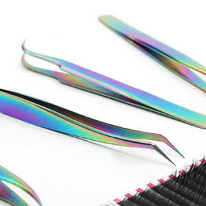 แหนบต่อขนตา สแตนเลสสตีล ปลายแหลมความแม่นยำสูง จับถนัดมือ สีตามสั่ง อุปกรณ์สำหรับร้านต่อขนตาแบบมืออาชีพ - Product Image 3