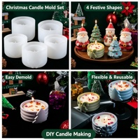 Moule à gâteau en silicone 3D 2026 pour la création de nouveaux moules, boîte de rangement de Noël, pot à bougie en plâtre, pot à plantes succulentes