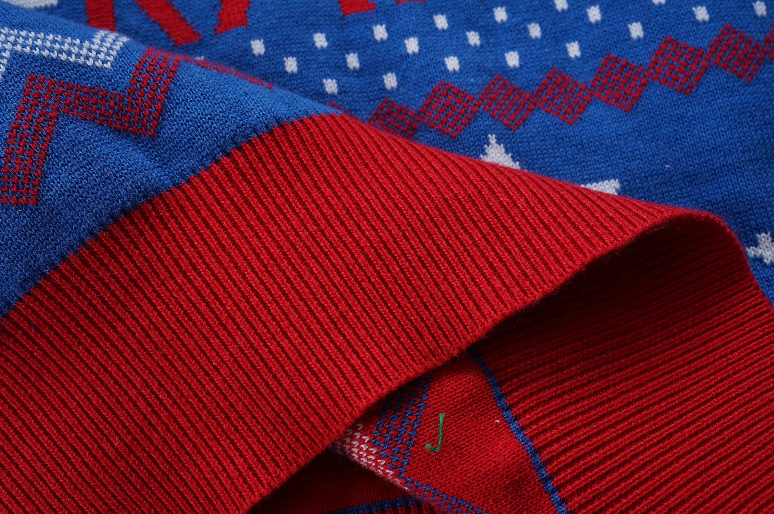 Nanteng individuelles Logo Jacquard gestrickte Buchstaben Muster Unisex Weihnachten Pullover Pullover