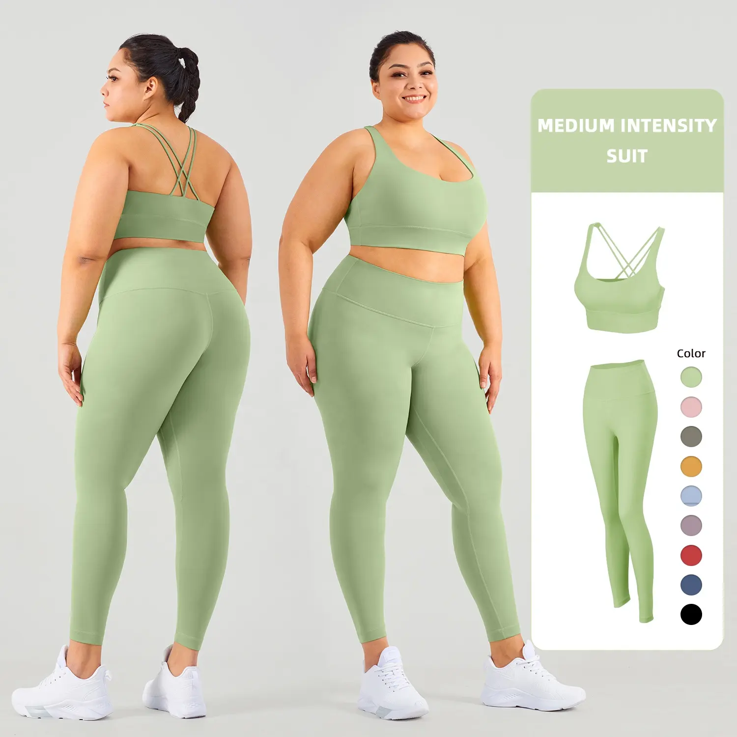 Conjuntos de Yoga y Fitness para mujer, ropa de gimnasio de talla grande, transpirable, para correr, gran oferta