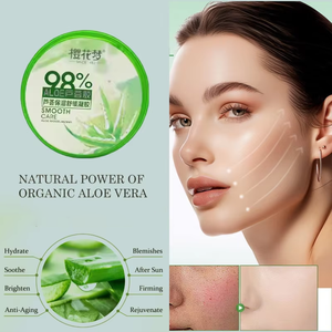 Gel lidah buaya multiguna 100% ekstrak murni pelembap wajah Perawatan titik jerawat reparasi matahari untuk semua jenis kulit | - Product Image 3