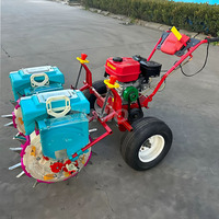 Semoir à maïs autopropulsé à essence haute efficacité, machine à planter le soja et le maïs à 2 rangs pour les petites exploitations agricoles