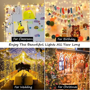 Lãng mạn <span class=keywords><strong>Mini</strong></span> Rèm đám cưới kỳ nghỉ ấm trắng giáng sinh trang trí LED IP44 không thấm nước trong nhà Sao Đêm chuỗi ánh sáng - Product Image 4