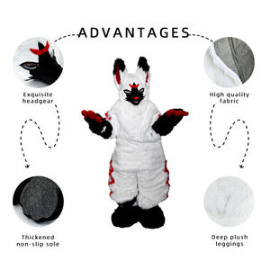 Disfraz de Mascota Profesional Personalizado de Perro Husky Blanco y Negro, Traje de Fursuit Humano, Juguete de Peluche Digitigrado de Anime, Fursuit de Animal - Product Image 5