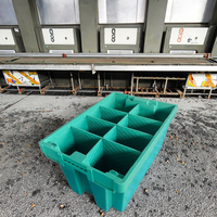 Caisse en plastique empilable, durable et écologique de 2 mm d'épaisseur avec une capacité de 15 à 50 kg pour le stockage de pièces détachées