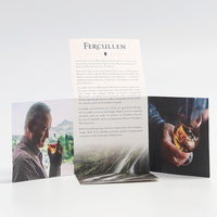 Flyers personnalisés professionnels conception libre dossier de luxe pleine couleur feuille d'or dépliant impression Introduction Service d'impression de vin