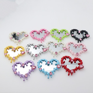 Accessoires en résine en gros, motifs Cœur de chat et Cœur d'amour, breloques pour ongles et DIY pour coques de téléphone - Product Image 5