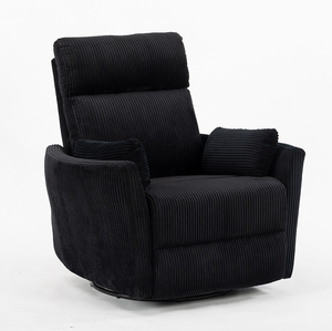 Poltrona Reclinabile a Dondolo VANBOW in Tessuto Nero per Madri in Allattamento - Product Image 3