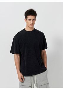 T-shirt de haute qualité, 100% coton, uni noir et blanc, classique, à manches courtes, décontracté, pour hommes, été - Product Image 4