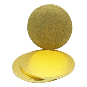 Christmas Corrugated Cake Baking Tools Party Cardboard Golden Foil Cake <b>Drum</b> - Product Image 2