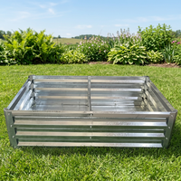 Grand bac à plantes surélevé en fer galvanisé coloré pour l'extérieur, avec trous de drainage, pour légumes, fleurs, jardin, patio, pelouse