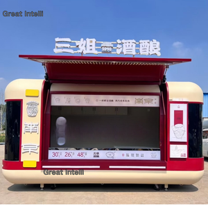 Nuevo remolque de cocina móvil de acero inoxidable, camión expendedor de comida para restaurante con ruedas de paletas, Unidad Móvil de helado - Product Image 1