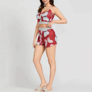 Lo último en casa sin mangas, pantalones cortos con tirantes, ropa de dormir, chaleco de <span class=keywords><strong>verano</strong></span> para hombres y mujeres, camisetas sin mangas, <span class=keywords><strong>pijamas</strong></span> de dos piezas para parejas/ - Product Image 3