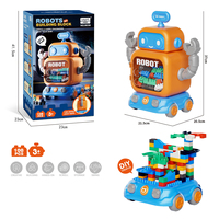 Juego de Bloques de Construcción de Dinosaurios a Escala 1:8, Ecológicos, No Tóxicos, para Armar, Modelo Creativo, Juguete con Ruedas Libres para Niños de 5 a 7 Años