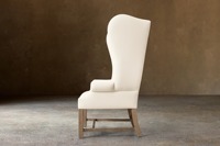 Fauteuil moderne de taille personnalisable, fabriqué à la main avec un cadre en bois massif, fauteuil de salon