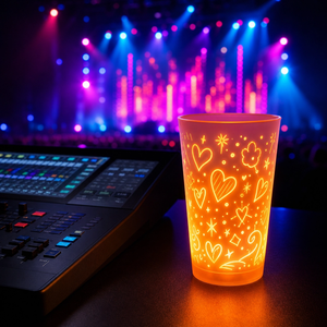 Vaso Luminoso LED con Control DMX, Control Remoto por Radio, Iluminación RGB, Doble Tamaño, Ideal para Conciertos y Eventos Deportivos - Product Image 1