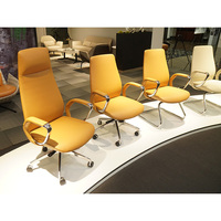 Chaise de réunion contemporaine confortable en cuir, mobilier de bureau, chaises de direction pour le bureau