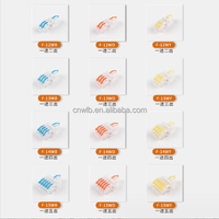 Electric Terminal Block Push in Terminal Block Connector for Building Wiring Rail Type Quick Wire Terminal Connector 6 in 6 Out