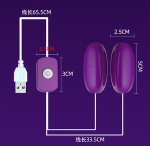 USB có dây điều khiển đạn rung mút/liếm rung nhảy đôi tình yêu trứng cho phụ nữ thủ dâm - Product Image 6