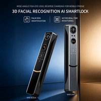 Serrure de porte intelligente Vertexis Tuya WiFi en alliage d'aluminium étanche avec reconnaissance faciale 3D, carte IC et stockage cloud via l'application Tuya