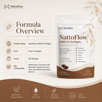 Capsules de Natto en Gélule à Marque Blanche OEM, Extrait Fermenté, Complément Herbal, Nutrition Végétale, Soutien au Bien-être, Adulte, 120 Gélules