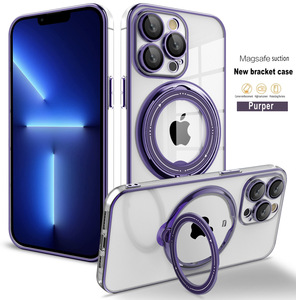 Chargeur de téléphone portable sans fil Power Bank Case pour iPhone 16 15 14 13 Pro Max Protection magnétique TPU Organizer Cover Phone Grip - Product Image 6
