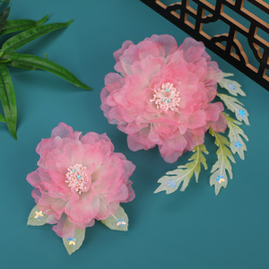 Nuevo Diseño Original de Primavera, Pinza para el Cabello Hecha a Mano, Peonía Rosa, Accesorio para el Cabello Perforado, Estilo Hanfu - Product Image 2