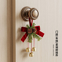 Ornement de Noël à suspendre, nœud, couronne, pendentif, breloque, décoration de toile de fond, accessoire de scène, décor de fête, Noël, vacances