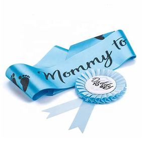 أزرق وردي أبي الأم ليكون الشريط شارة دبوس أمي أن يكون وشاح لاستحمام الطفل فتاة فتى استحمام الطفل الديكور الطرف لصالح الهدايا - Product Image 3